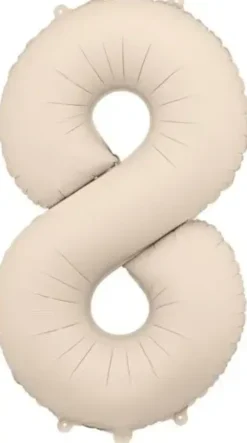 Foliopallo numero 8 86 cm vaalea beige