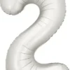 Foliopallo numero 2 hopeinen 86cm