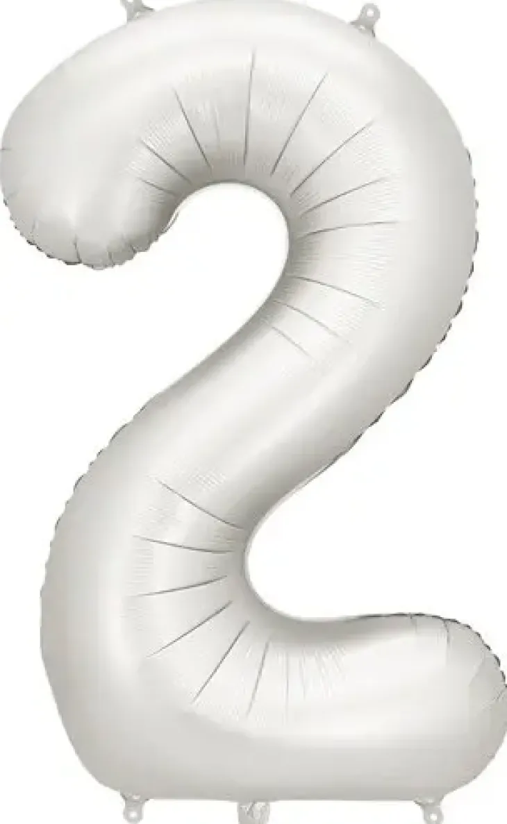 Foliopallo numero 2 hopeinen 86cm