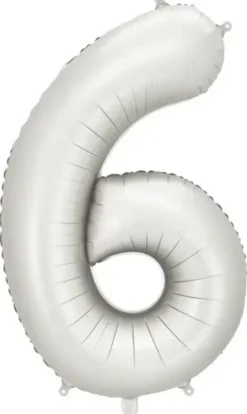 Foliopallo numero 6 hopeinen 86cm