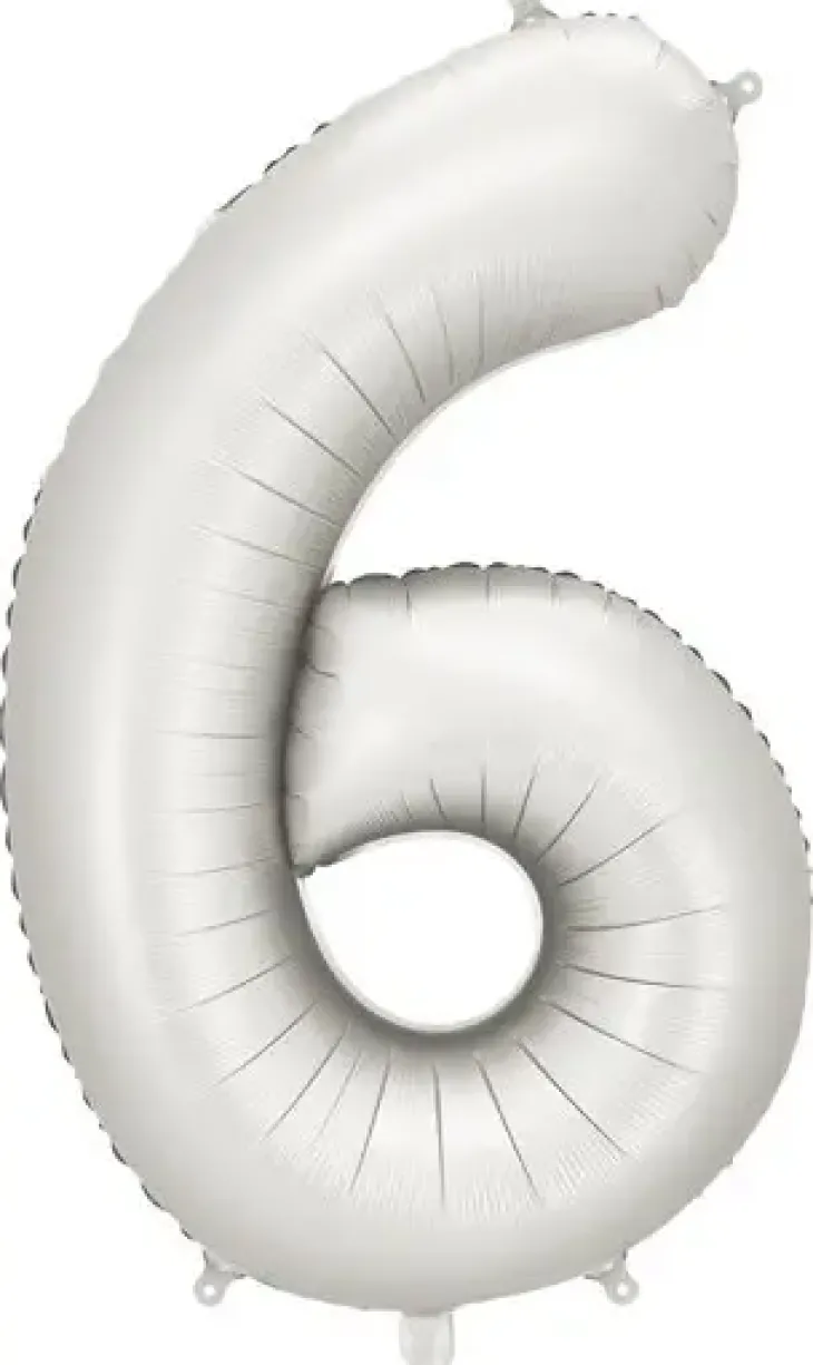 Foliopallo numero 6 hopeinen 86cm