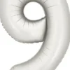 Foliopallo numero 9 hopeinen 86cm