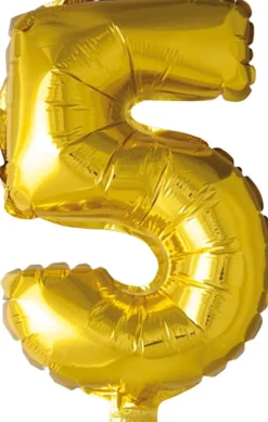 Foliopallo numero 5 kulta 41 cm