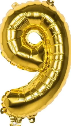 Foliopallo numero 9 kulta 36 cm