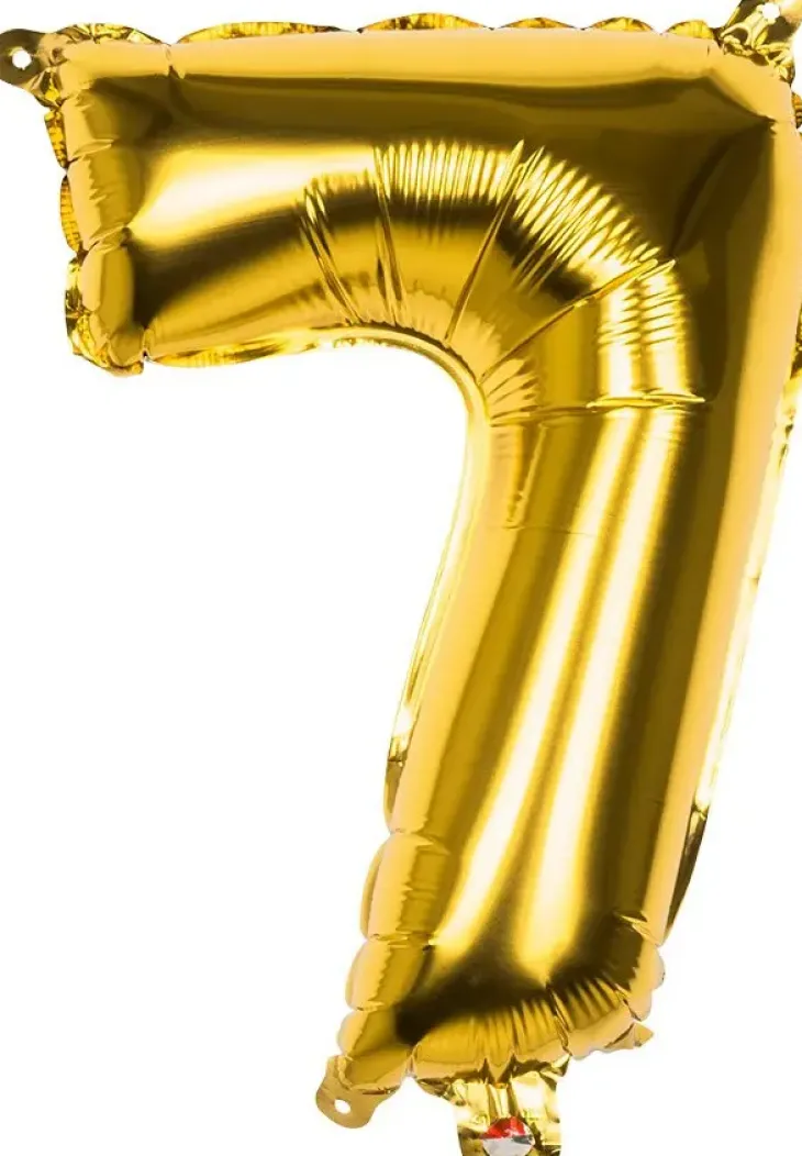 Foliopallo numero 7 kulta 36 cm