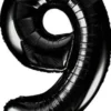 Foliopallo numero 9 musta 86cm