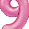 Foliopallo numero 9 pinkki 86cm