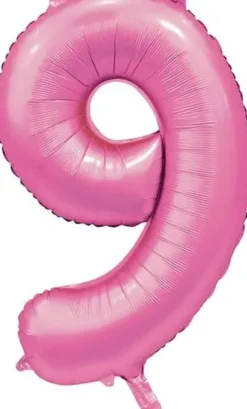 Foliopallo numero 9 pinkki 86cm
