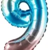 Foliopallo numero 9 rainbow 33 cm