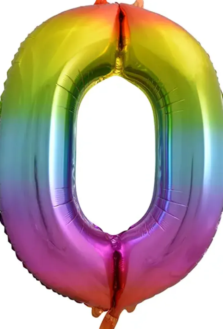 Foliopallo numero 0 sateenkaari 86cm