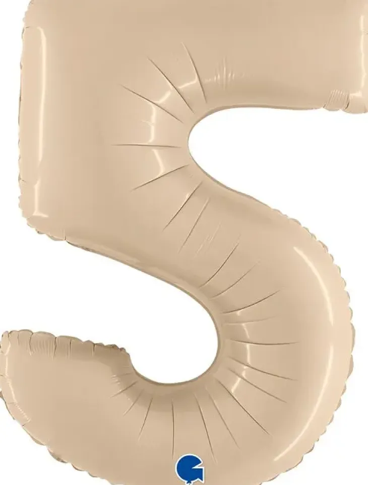 Foliopallo numero 5, satin white 102cm