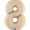 Foliopallo numero 8, satin white 102cm