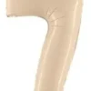 Foliopallo numero 7, satin white 102cm