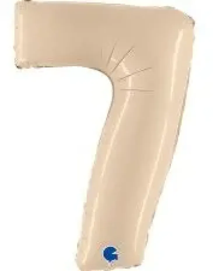 Foliopallo numero 7, satin white 102cm