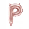 Foliopallo p kirjain 35cm ruusukulta