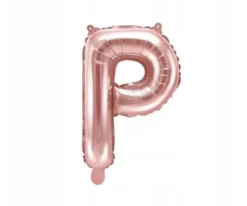 Foliopallo p kirjain 35cm ruusukulta