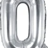 Foliopallo q kirjain 35cm hopea
