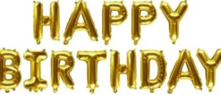 Foliopallosetti happy birthday kulta
