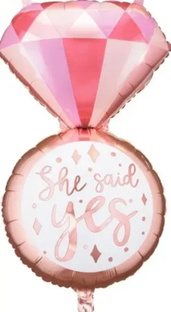 Foliopallo she said yes 41x72 cm
