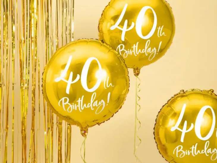Foliopallo 40th birthday 45cm