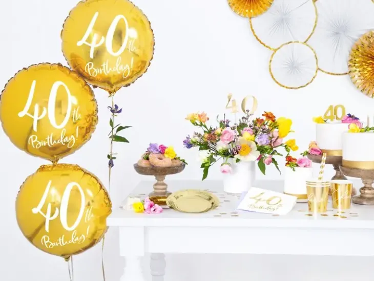 Foliopallo 40th birthday 45cm