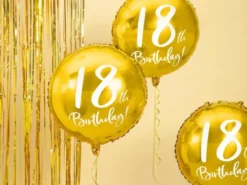 Foliopallo 18th birthday kulta 45cm