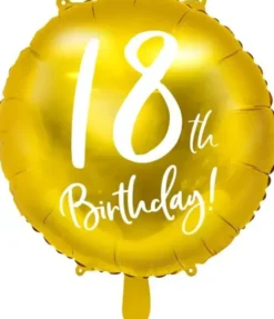 Foliopallo 18th birthday kulta 45cm