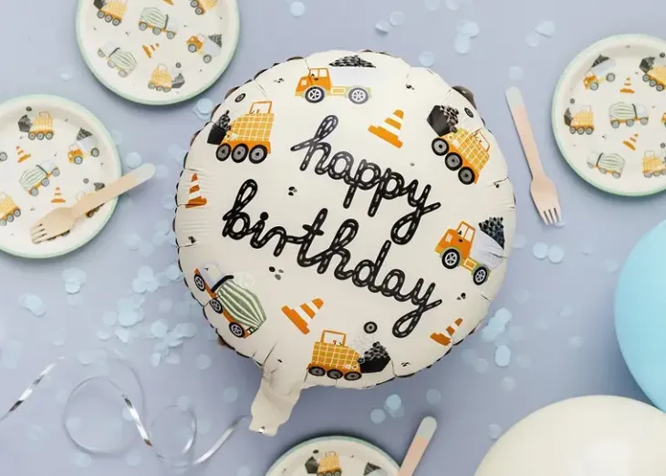 Foliopallo työkone happy b-day 45cm