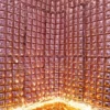 Foliopallo verho, gold, 72x143 cm