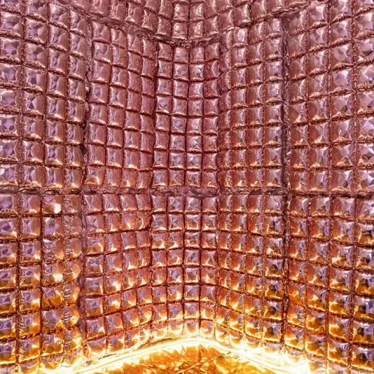 Foliopallo verho, gold, 72x143 cm