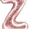 Foliopallo z kirjain 35cm ruusukulta