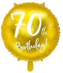 Foliopallu 70th birthday kulta 45cm