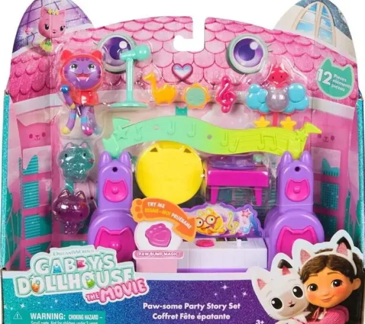 Gabby's dollhouse movie party room set