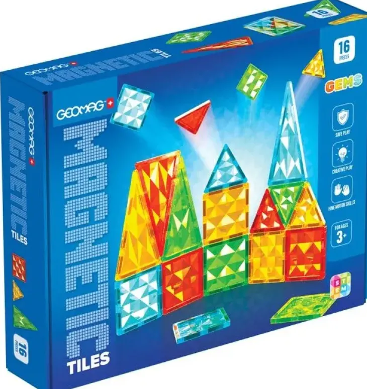Geomag magnetic tiles gems 16 pcs
