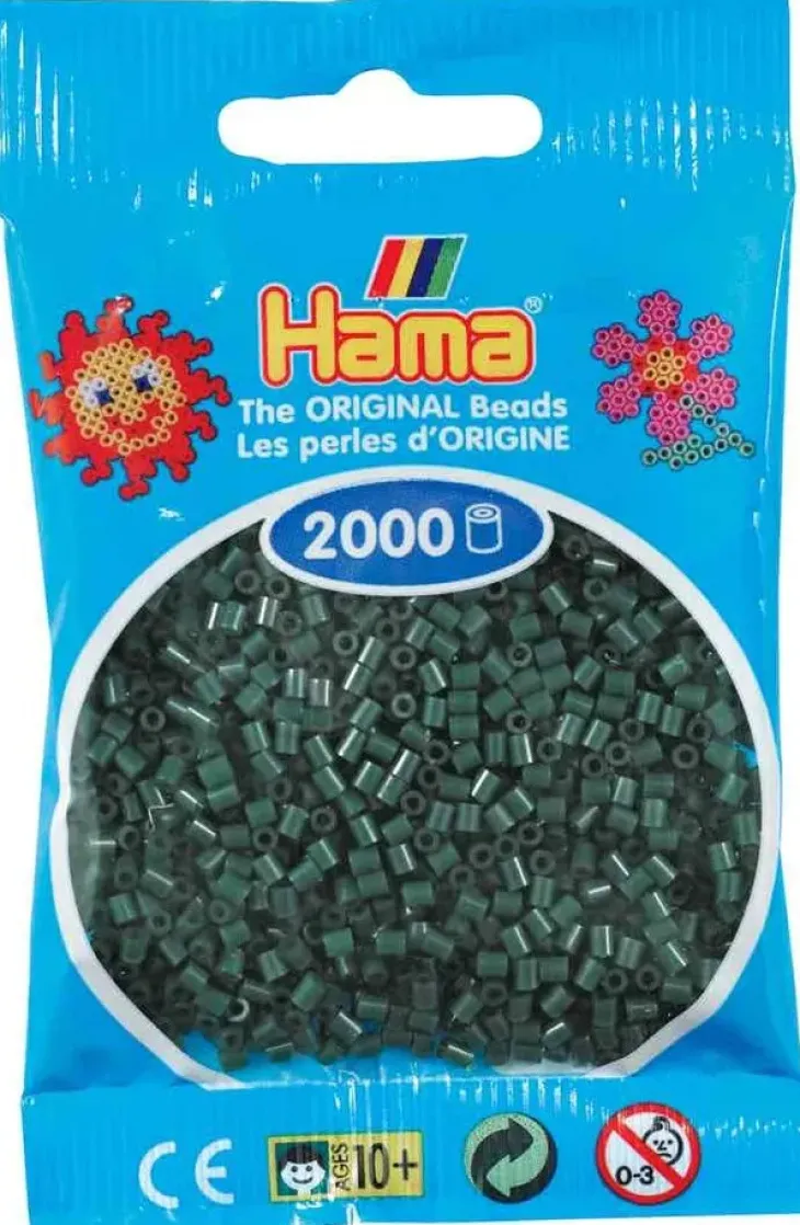 Hama mini tummanvihreä