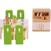 Hape nukkekodin ruokailuhuone