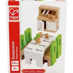 Hape nukkekodin ruokailuhuone