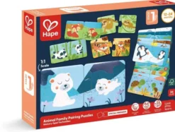 Hape palapeli eläimet poikasineen 12kk