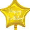 Happy birthday kultainen tähtifoliopallo
