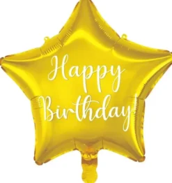 Happy birthday kultainen tähtifoliopallo