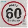 Happy birthday 60 lautasliina 20 kpl