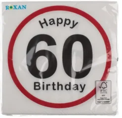 Happy birthday 60 lautasliina 20 kpl