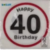 Happy birthday 40 lautasliina 20 kpl