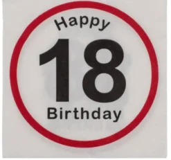 Happy birthday 18 lautasliina 20 kpl