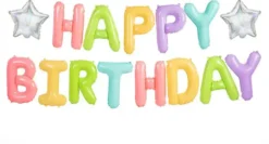 Happy birthday pallot ja tähdet