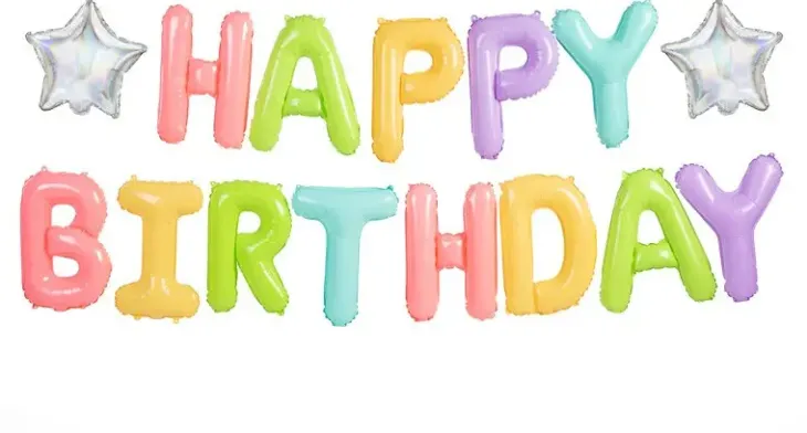 Happy birthday pallot ja tähdet