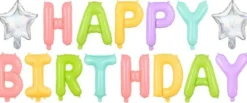 Happy birthday pallot ja tähdet