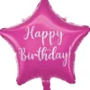 Happy birthday pinkki tähtifoliopallo