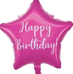 Happy birthday pinkki tähtifoliopallo