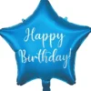 Happy birthday sininen tähtifoliopallo